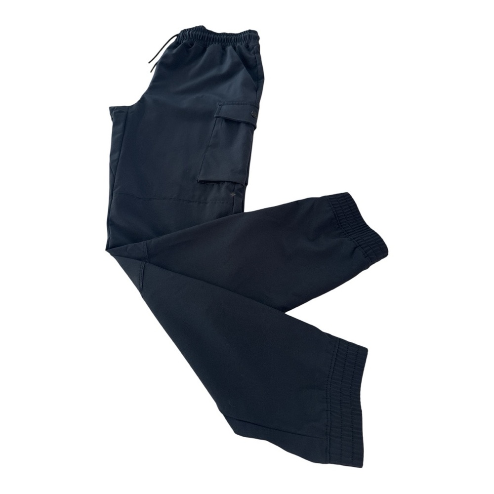 All In Motion Unisex Cargo Jogger Pants XL Black | Utility High Waist Drawstring - Picture 5 of 13